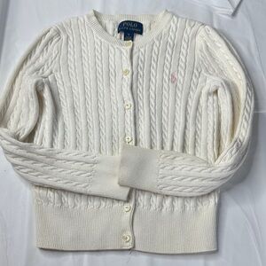 Polo by Ralph Lauren Kids' Cream Cable Knit Cardigan
